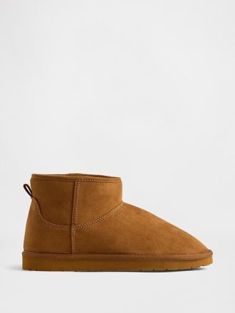 Bottes en daim vegan doublées de sherpa pour enfants Bottes en daim vegan doublées de sherpa pour enfants