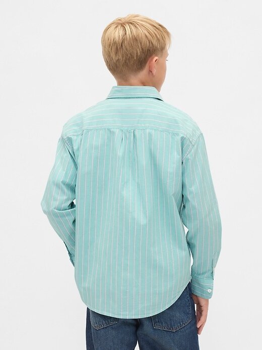 Chemise décontractée en popeline de coton biologique pour enfants Chemise décontractée en popeline de coton biologique pour enfants