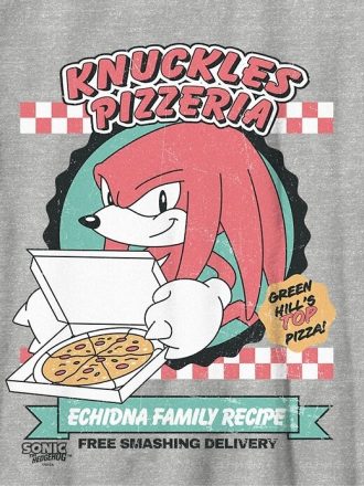 T-shirt graphique Sonic The Hedgehog Knuckles Pizza pour enfants T-shirt graphique Sonic The Hedgehog Knuckles Pizza pour enfants