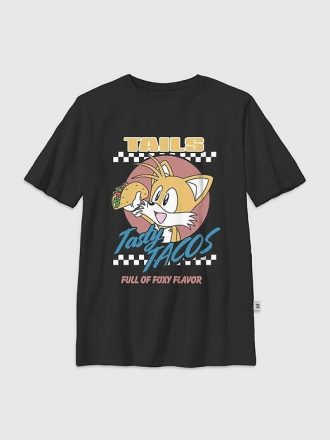 T-shirt graphique Sonic The Hedgehog Tails Tacos pour enfants T-shirt graphique Sonic The Hedgehog Tails Tacos pour enfants